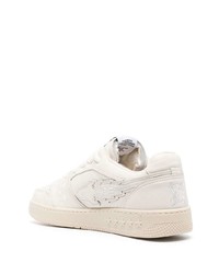 hellbeige Leder niedrige Sneakers von Enterprise Japan