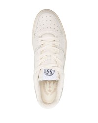 hellbeige Leder niedrige Sneakers von Enterprise Japan