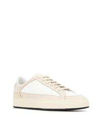 hellbeige Leder niedrige Sneakers von Common Projects