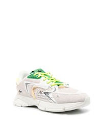 hellbeige Leder niedrige Sneakers von Lacoste