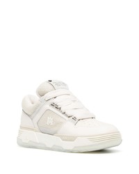 hellbeige Leder niedrige Sneakers von Amiri