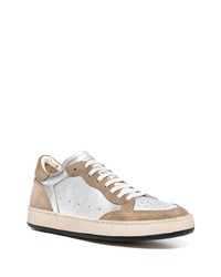 hellbeige Leder niedrige Sneakers von Officine Creative