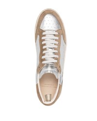 hellbeige Leder niedrige Sneakers von Officine Creative