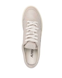 hellbeige Leder niedrige Sneakers von AUTRY