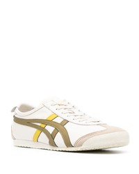 hellbeige Leder niedrige Sneakers von Asics