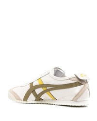 hellbeige Leder niedrige Sneakers von Asics