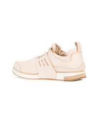 hellbeige Leder niedrige Sneakers von Hender Scheme