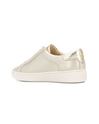 hellbeige Leder niedrige Sneakers von MICHAEL Michael Kors