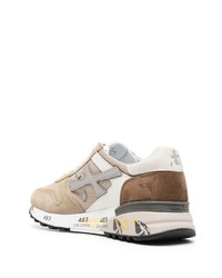 hellbeige Leder niedrige Sneakers von Premiata