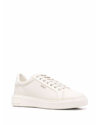 hellbeige Leder niedrige Sneakers von Bally