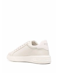 hellbeige Leder niedrige Sneakers von Bally