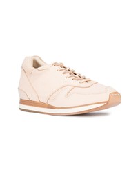 hellbeige Leder niedrige Sneakers von Hender Scheme