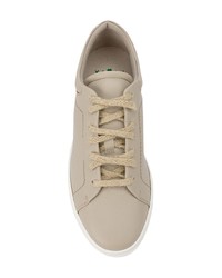 hellbeige Leder niedrige Sneakers von Yatay