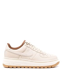 hellbeige Leder niedrige Sneakers von Nike