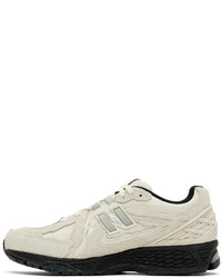 hellbeige Leder niedrige Sneakers von New Balance