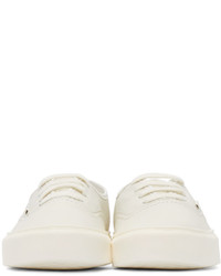 hellbeige Leder niedrige Sneakers von Vans