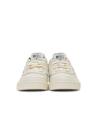 hellbeige Leder niedrige Sneakers von Reebok Classics