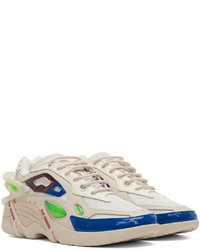 hellbeige Leder niedrige Sneakers von Raf Simons