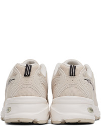 hellbeige Leder niedrige Sneakers von New Balance