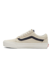 hellbeige Leder niedrige Sneakers von Vans