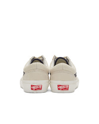 hellbeige Leder niedrige Sneakers von Vans