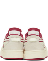 hellbeige Leder niedrige Sneakers von Diesel