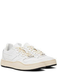 hellbeige Leder niedrige Sneakers von Diesel