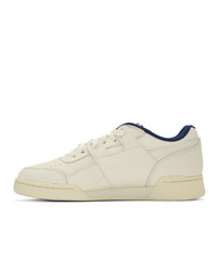 hellbeige Leder niedrige Sneakers von Reebok Classics