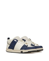 hellbeige Leder niedrige Sneakers von Valentino Garavani