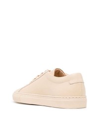 hellbeige Leder niedrige Sneakers von Common Projects