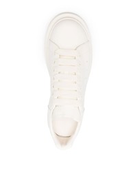 hellbeige Leder niedrige Sneakers von Alexander McQueen