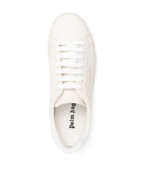 hellbeige Leder niedrige Sneakers von Palm Angels