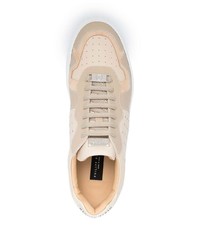 hellbeige Leder niedrige Sneakers von Philipp Plein