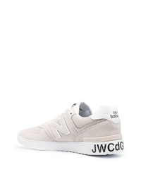 hellbeige Leder niedrige Sneakers von Junya Watanabe