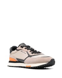 hellbeige Leder niedrige Sneakers von Woolrich