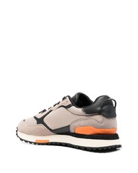 hellbeige Leder niedrige Sneakers von Woolrich