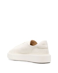 hellbeige Leder niedrige Sneakers von Henderson Baracco