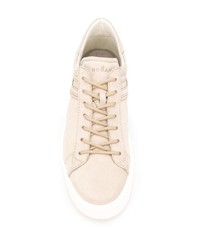 hellbeige Leder niedrige Sneakers von Hogan