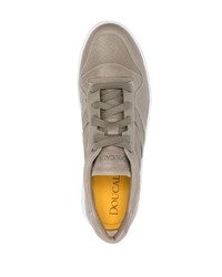 hellbeige Leder niedrige Sneakers von Doucal's