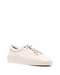 hellbeige Leder niedrige Sneakers von Fear Of God