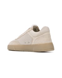 hellbeige Leder niedrige Sneakers von Etq.