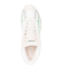 hellbeige Leder niedrige Sneakers von Raf Simons