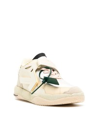 hellbeige Leder niedrige Sneakers von Off-White