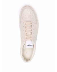 hellbeige Leder niedrige Sneakers von Tom Ford