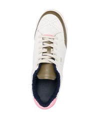 hellbeige Leder niedrige Sneakers von Gcds