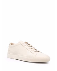 hellbeige Leder niedrige Sneakers von Common Projects