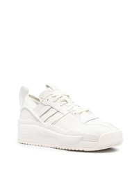 hellbeige Leder niedrige Sneakers von Y-3