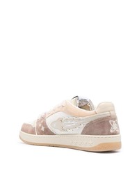 hellbeige Leder niedrige Sneakers von Enterprise Japan