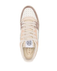 hellbeige Leder niedrige Sneakers von Enterprise Japan