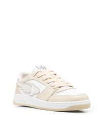 hellbeige Leder niedrige Sneakers von Enterprise Japan